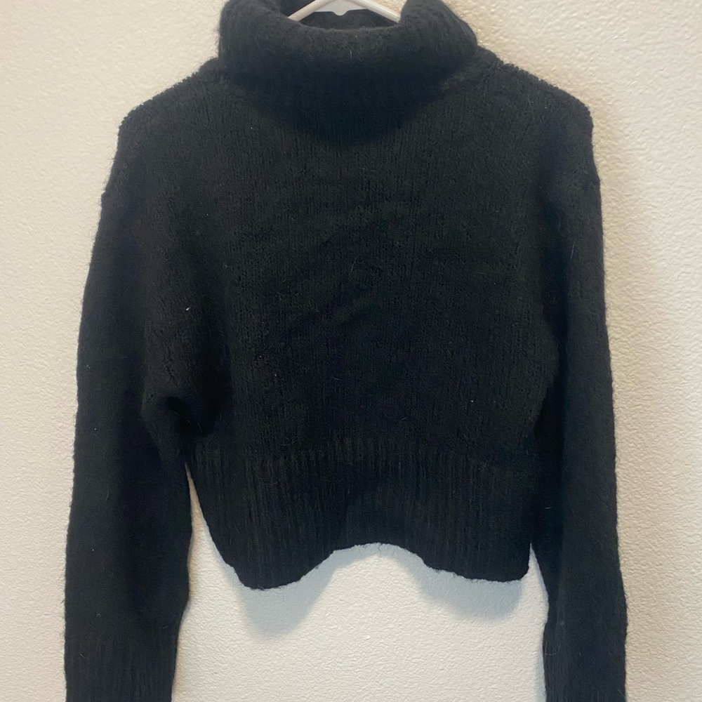 Zara Classic Black Turtleneck Sweater